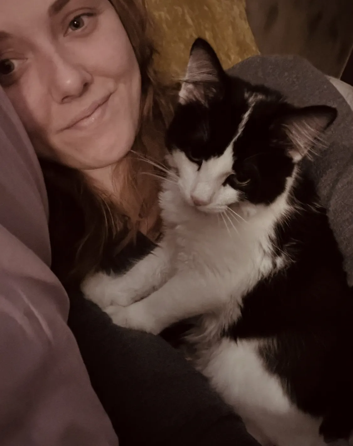 Hannah with cat