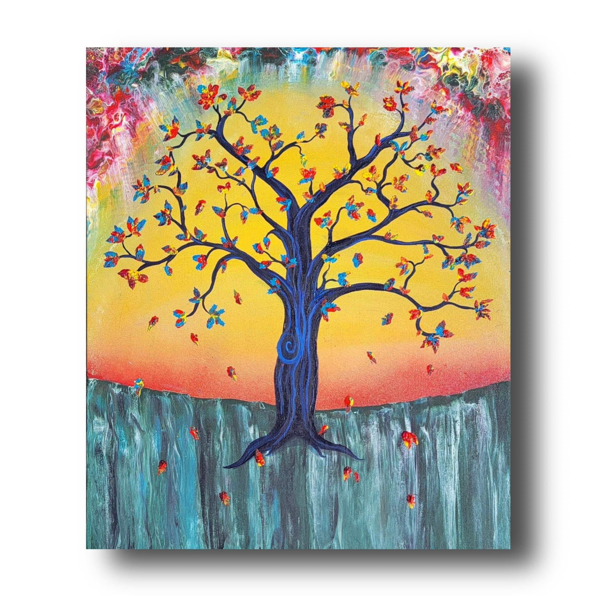 Autumn Colors original painting by Hannah Longley - fall landscape art